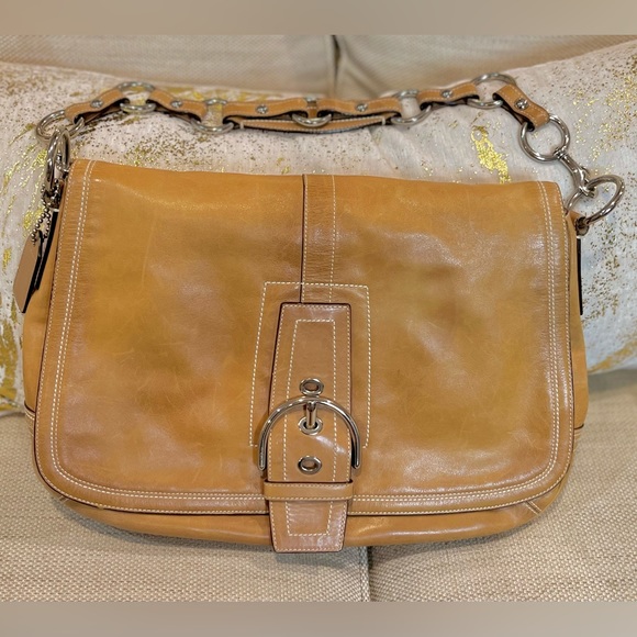 Coach Vintage Soho Hobo Buckle Flap Business Leather Shoulder Bag L0682-10582 - Picture 5 of 16